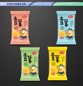 土豆薯片包装 平面展开文件