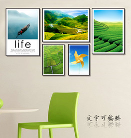 田园风光无框画