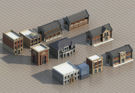 3DMAX商业建筑元素模型