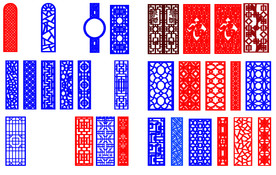 隔断镂空花雕刻素材