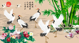 仙鹤图