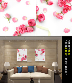 现代花卉无框画装饰画