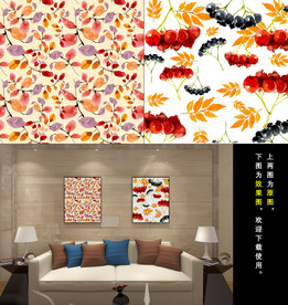 简约植物树叶装饰画