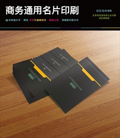 简约黑色炫酷创意创新名片PS