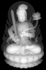 灰度图 坐观音 精雕图 浮雕图