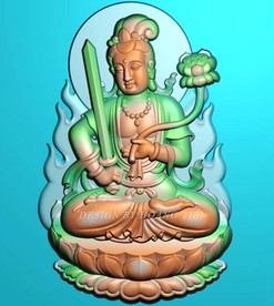 灰度图 精雕图 浮雕图 坐观音