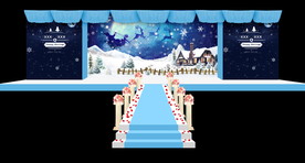 冰雪圣诞婚庆银幕背景图