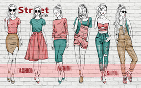 时尚美女背景墙