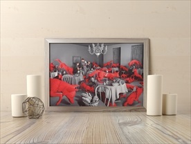 通用家庭家居文艺横版相框样机