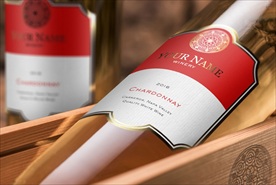 新春喜庆红酒效果图PSD