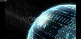 AE视频科技感点线链接地球