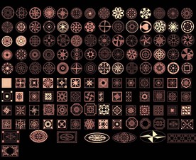 欧式水刀花CAD图集