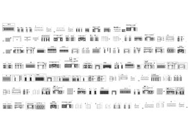 cad实木整木墙板深化图