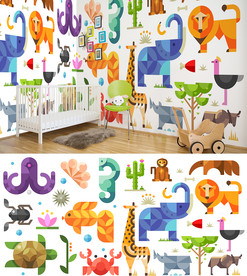 时尚卡通背景墙