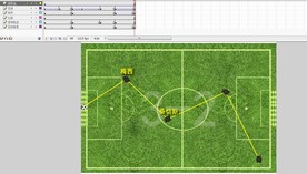 足球射门动态平面示意图