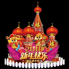 新年春节灯笼城堡美陈布置