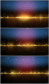 4K金色粒子音阶跳跃动感背景