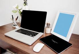 笔记本办公VI样机图片