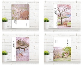 本子封面  樱花与鹿