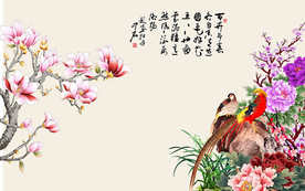 中式字画背景墙