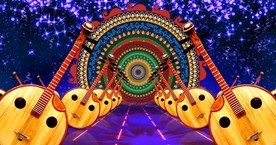 民族乐器演奏花纹