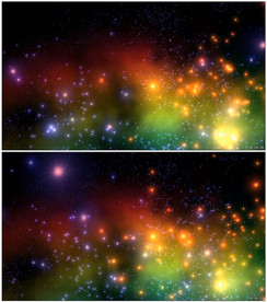 粒子特效彩色星空宇宙星云背景