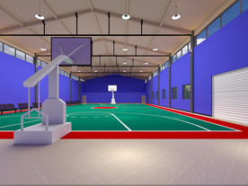 新钢室内篮球场效果图设计