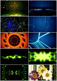 10段高清动感粒子光线花纹背景