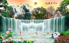 旭日东升背景墙