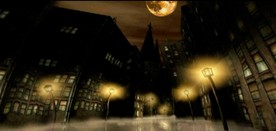 城市路灯月亮(有音乐)