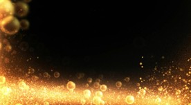 金色气泡粒子庆典
