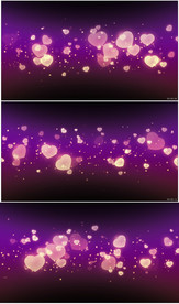 浪漫紫色心形婚礼爱情相册背景