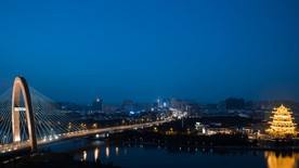 泗阳城市夜景延时摄影