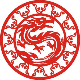 龙纹雕花 龙图案 窗格