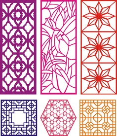 屏风  隔断 移门图案