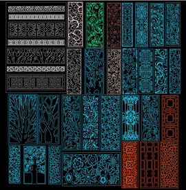 CAD屏风雕花图集