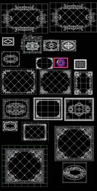 CAD欧式拼花图案