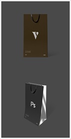 2款高档黑卡手提袋样机图片