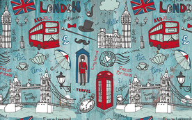 手绘英伦木纹背景墙