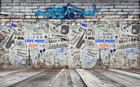 音乐涂鸦背景墙