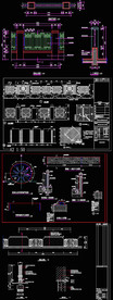 园林栏杆围墙CAD图