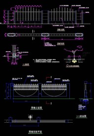 建筑围墙设计CAD图纸