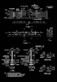 围墙CAD大样图