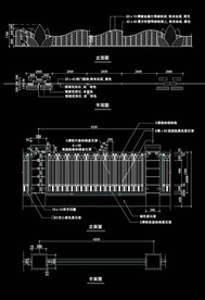 公园围墙CAD图纸