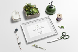 简约简单相框样机图片