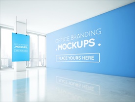 实用办公场景展板样机