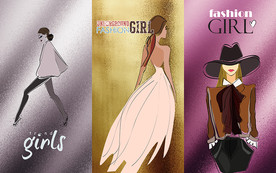 时尚美女背景墙