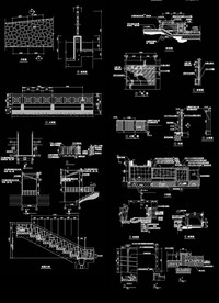 园林围墙CAD图纸
