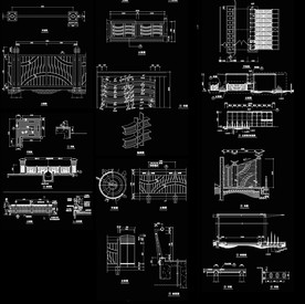 围墙建筑剖面图