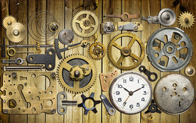 齿轮怀旧复古背景墙